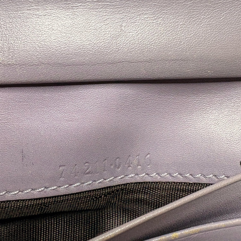 Gucci Lavender Cream GG Canvas Compact Wallet w/ Box Authentic PROJECT - Picture 13 of 14